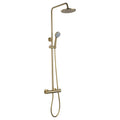Vera 2 Outlets Thermostatic Bar Valve Shower Kit Brass Wall Brushed Brass