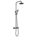 Vera 2 Outlets Thermostatic Bar Valve Shower Kit Brass Wall Brushed Black