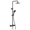 Vera 2 Outlets Thermostatic Bar Valve Shower Kit Knob Brass Wall Matt Black