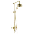 Heritage 2 Outlet Exposed Thermostatic Shower Valve Shower Kit Brass Brushed Brass