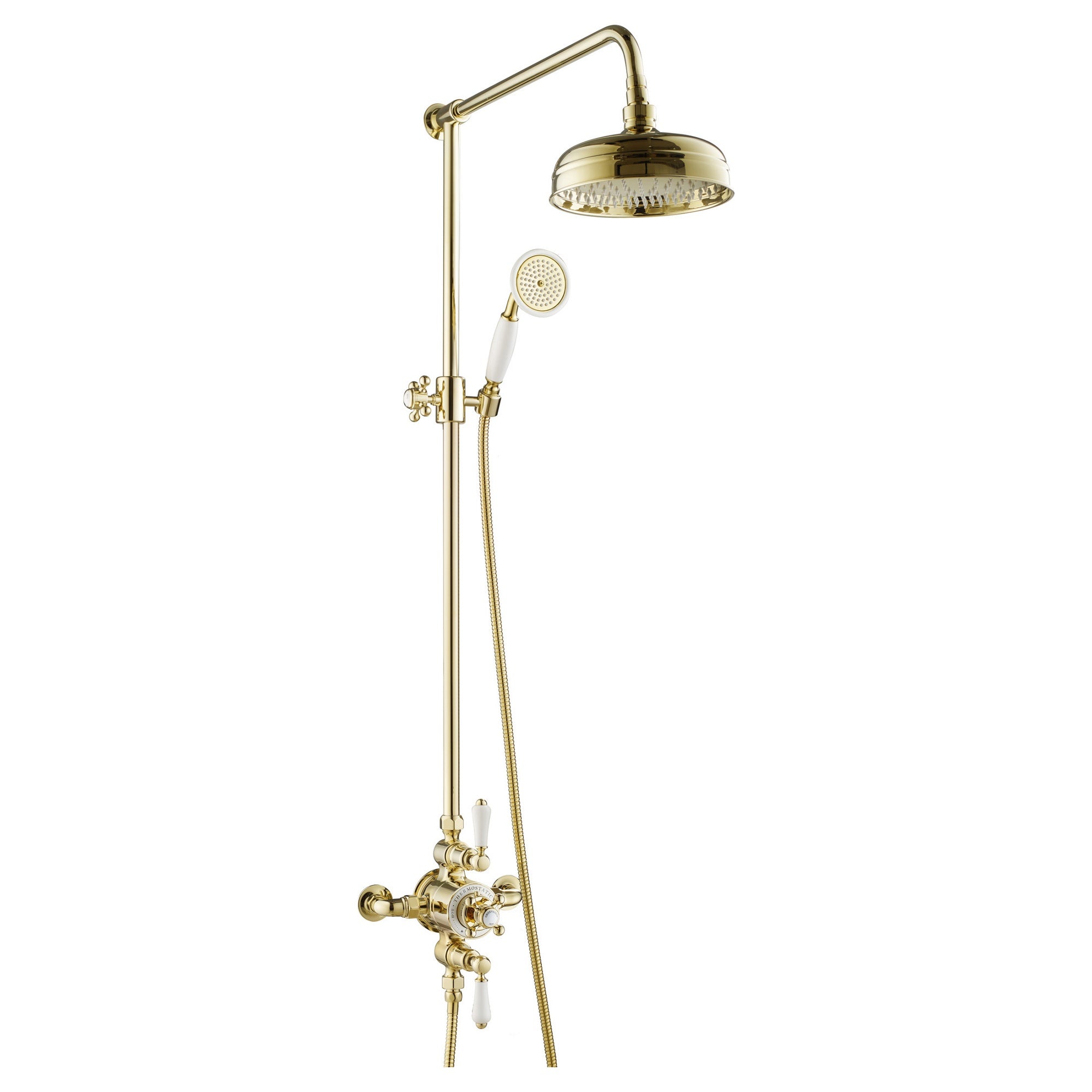 Heritage 2 Outlet Exposed Thermostatic Shower Valve Shower Kit Brass Antique Brass
