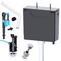 Viva Skylo Concealed Toilet Cistern with Chrome Dual Flush Push Button - Universal Bottom/Side Entry & Slimline Design