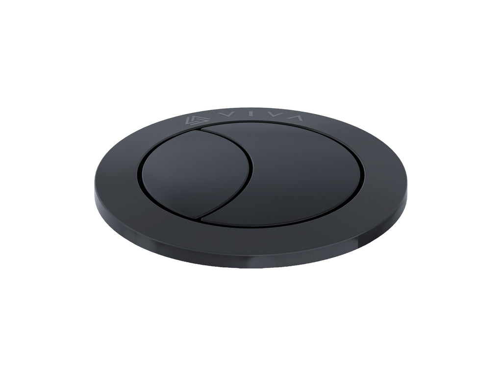 Matt Black Dual Flush Toilet Push Button For Cable Operated Cisterns