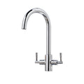 Kingston Kitchen Tap Deck Mounted Chrome Lever Swivel Spout Manual Mixer