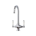 Harrogate Kitchen Tap Deck Mounted Chrome Lever Swivel Spout Manual Mixer