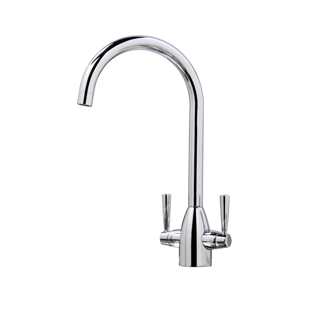 Marlo Kitchen Tap Deck Mounted Chrome Lever Swivel Spout Manual Mixer WRAS