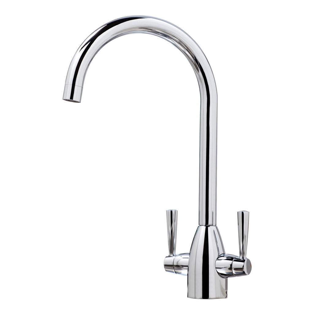 Marlo Kitchen Tap Deck Mounted Chrome Lever Swivel Spout Manual Mixer WRAS
