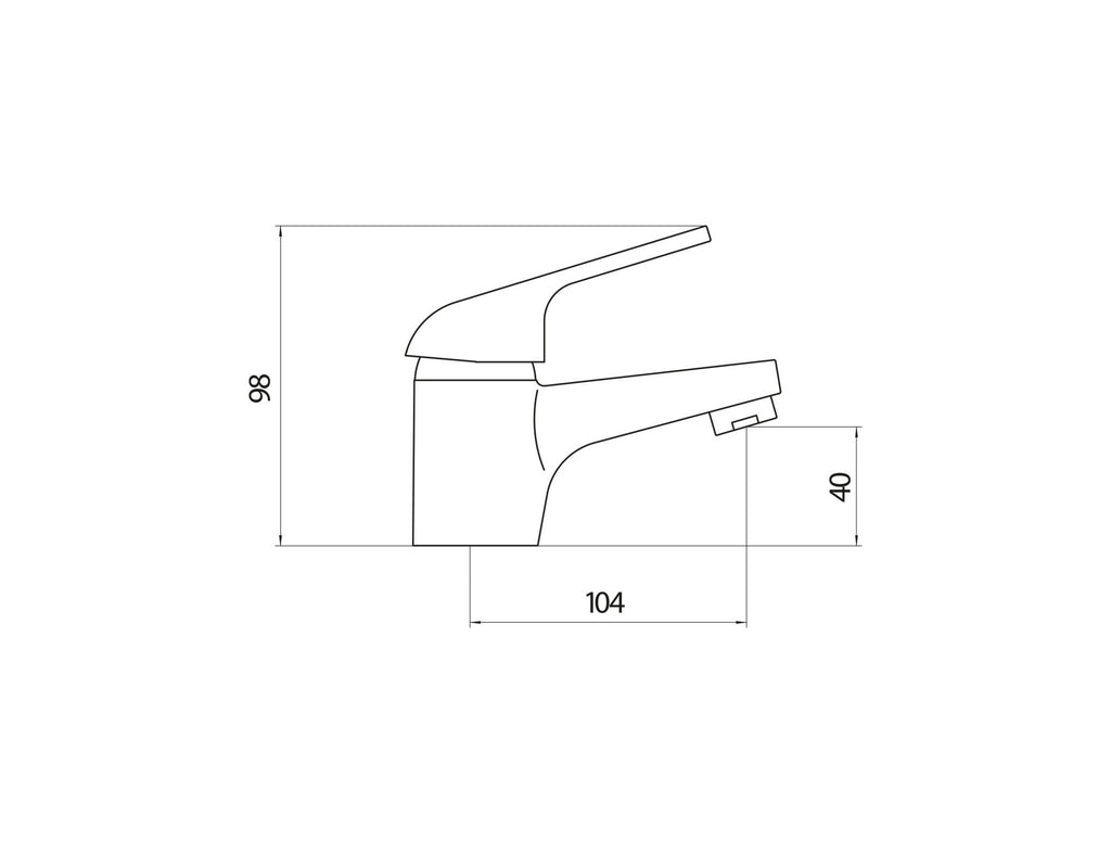 Mono Basin Mixer  Tap with Push Waste 35mm