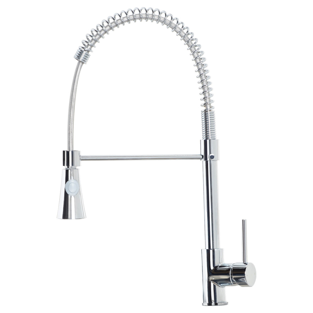 Tirare Kitchen Tap Deck Mounted Chrome Lever Swivel Spout Rinse Spray