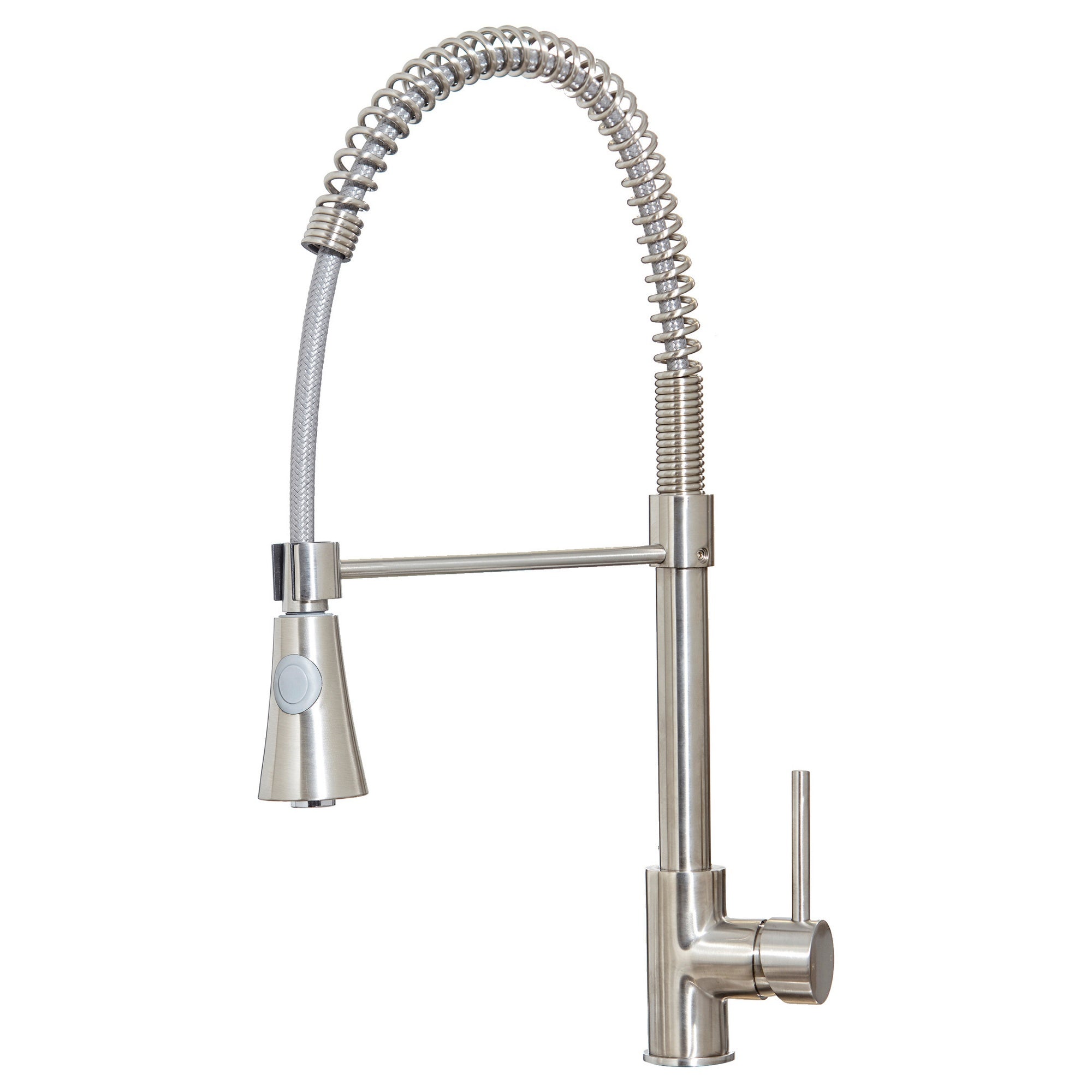 Tirare Kitchen Tap Brushed Nickel Deck Mounted Lever Swivel Spout Rinse Spray