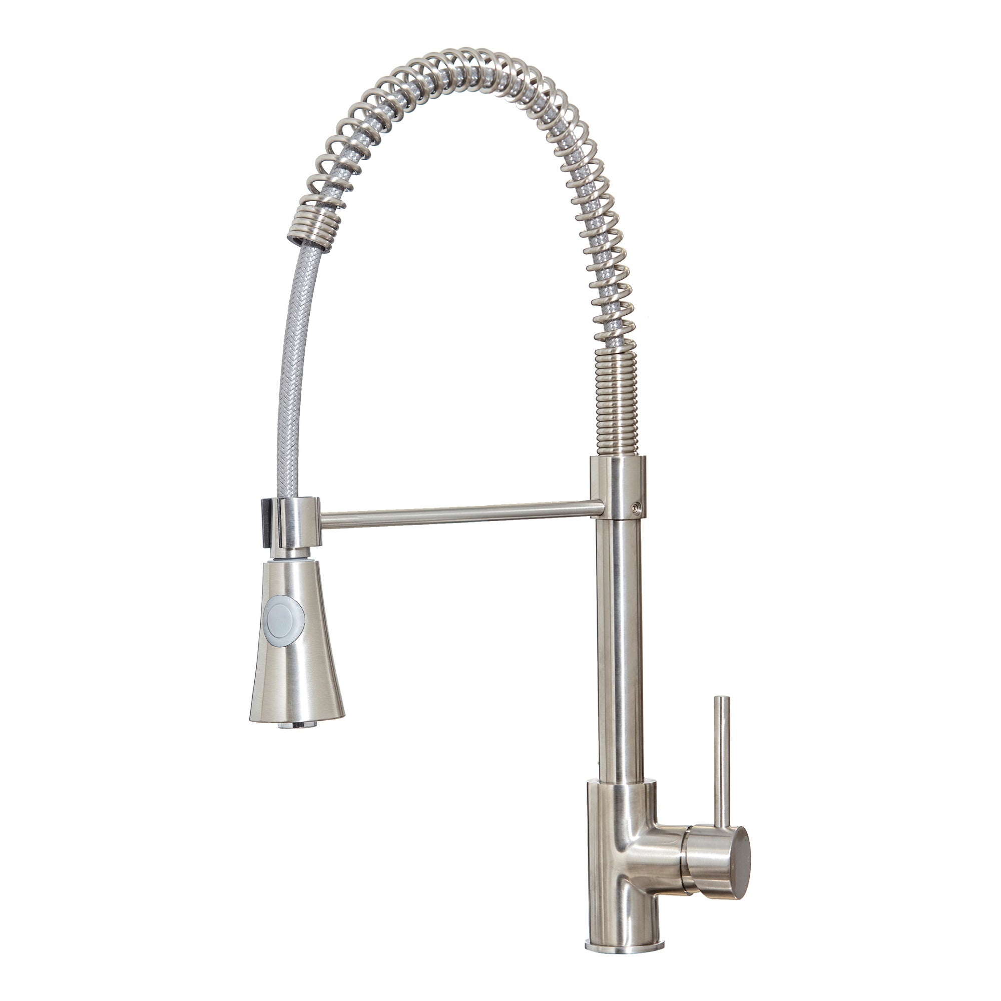 Tirare Kitchen Tap Brushed Nickel Deck Mounted Lever Swivel Spout Rinse Spray