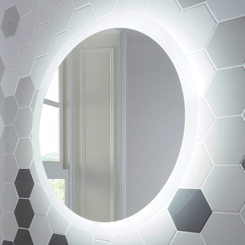 Lunar LED Mirror with Demister Pad 800 Dia Wall Mounted Bathroom Mirror