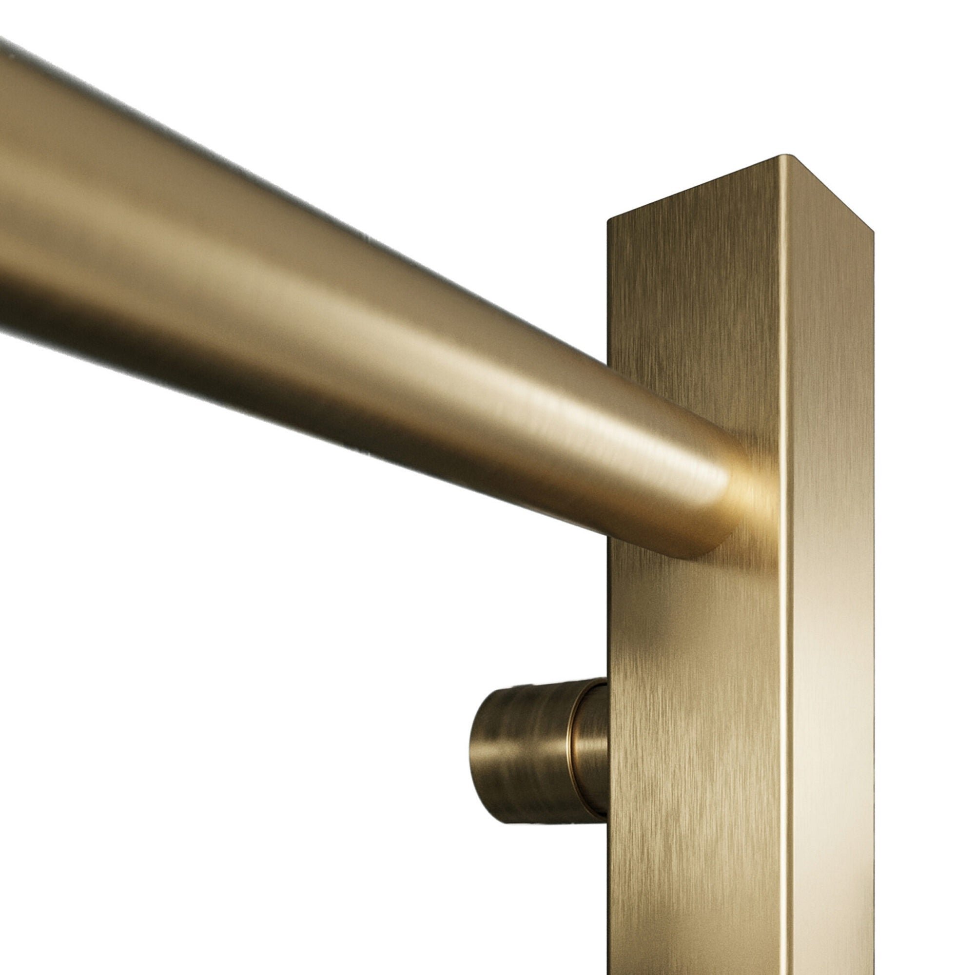Brushed Brass 800 x 500 Heated Towel Warmer Rail Radiator