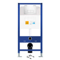 Wall Hung Toilet Concealed Cistern Frame WC with Chrome Flush Plate