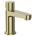 Luna Mini Basin Tap Brushed Brass Brass Basin Mounted Fluted Mono Mixer