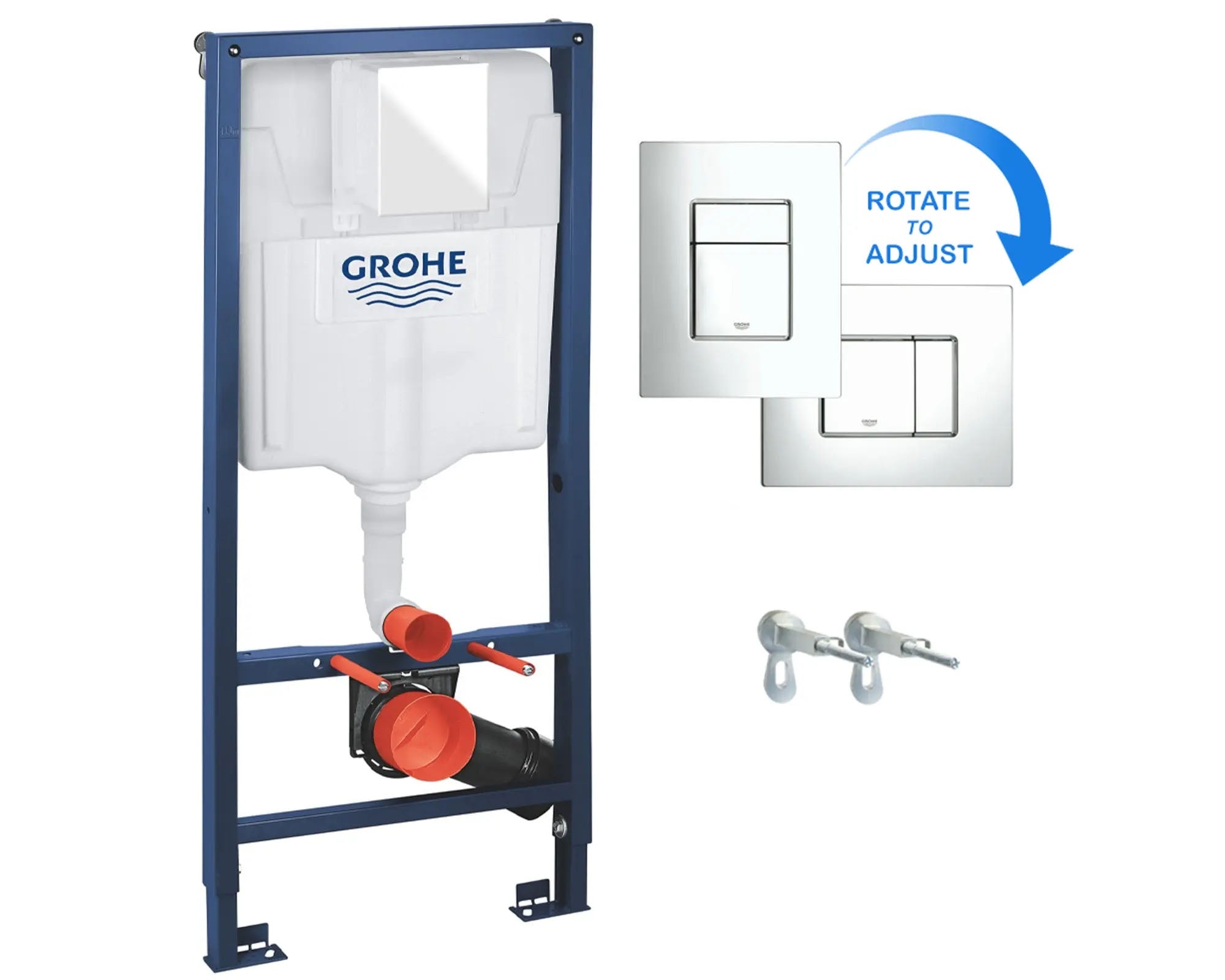 Grohe 1.13m Concealed Frame Cistern & Plate 3-in-1 Set - 38772001