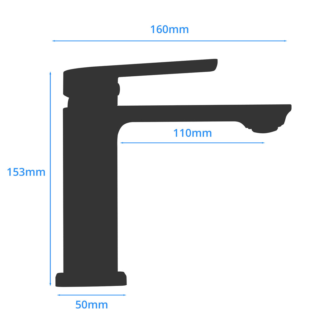 Bubly Bathrooms Brushed Brass Blade Basin Tap & Slotted Waste