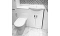 Bubly Bathrooms™ 550mm Vanity Unit & Basin Sink with 500mm WC Back to Wall Toilet Furniture Set