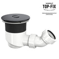 Matt Black 90mm Shower Waste with Patented Top Fix & Fast Flow for Easy DIY Installation