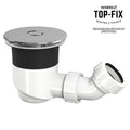 FNX Bathrooms Chrome Top-Fix Fast Flow 90mm Shower Tray Waste with Horizontal Outlet Elbow