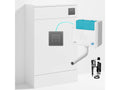 Bubly Bathrooms™ 500mm WC Unit & Bottom-Entry Concealed Cistern -  Square Gunmetal Dual Flush Plate