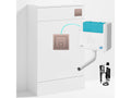 Bubly Bathrooms™ 500mm WC Unit & Bottom-Entry Concealed Cistern -  Square Brushed Bronze Dual Flush Plate