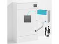 Bubly Bathrooms™ 500mm WC Unit & Side-Entry Concealed Cistern -  Square Gunmetal Dual Flush Plate
