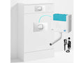 Bubly Bathrooms™ 500mm WC Unit & Side-Entry Concealed Cistern -  Chrome Dual Flush Plate