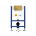 Bubly Bathrooms™ 0.80m Low Height Concealed Wall-Hung Toilet Cistern Frame Kit with Matt Gold Flush Plate & Dual Flush