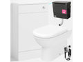 Bubly Bathrooms™ D Shape Back to Wall Toilet with 500mm WC Unit & Universal Concealed Cistern - Chrome Dual Flush Push Button