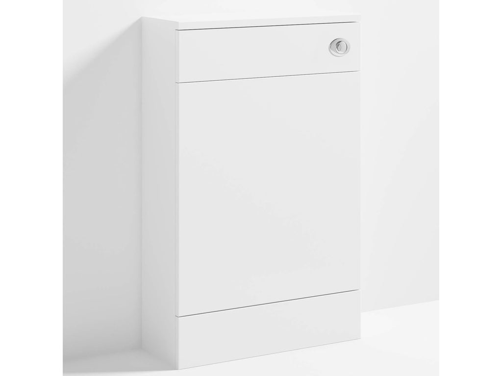 Bubly Bathrooms™ D Shape Back to Wall Toilet with 500mm WC Unit & Universal Concealed Cistern - Chrome Dual Flush Push Button