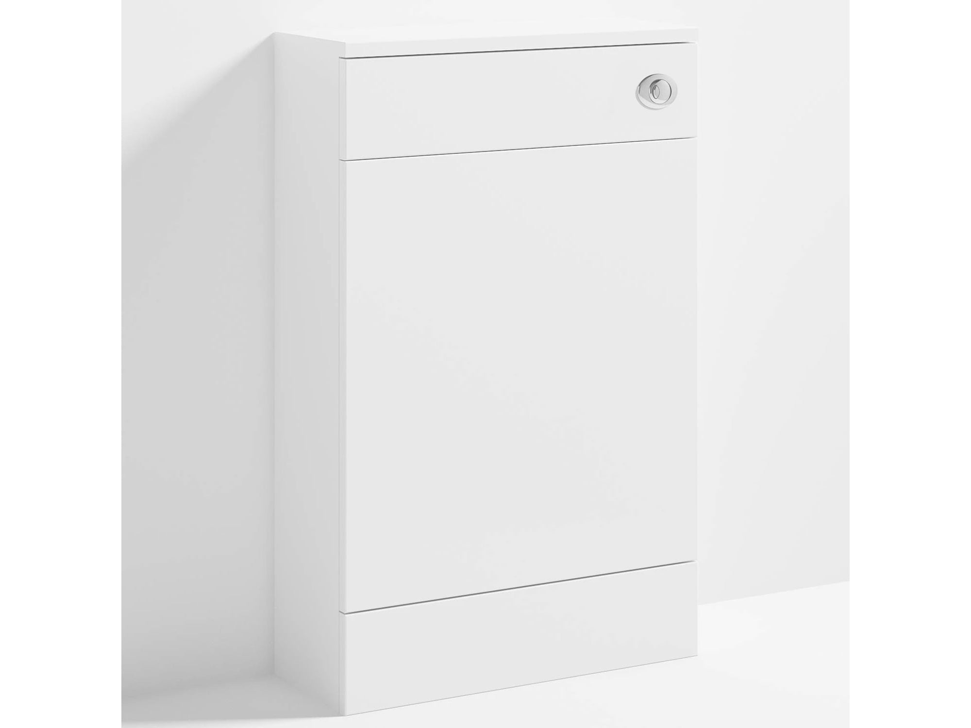 Bubly Bathrooms™ D Shape Back to Wall Toilet with 500mm WC Unit & Universal Concealed Cistern - Chrome Dual Flush Push Button