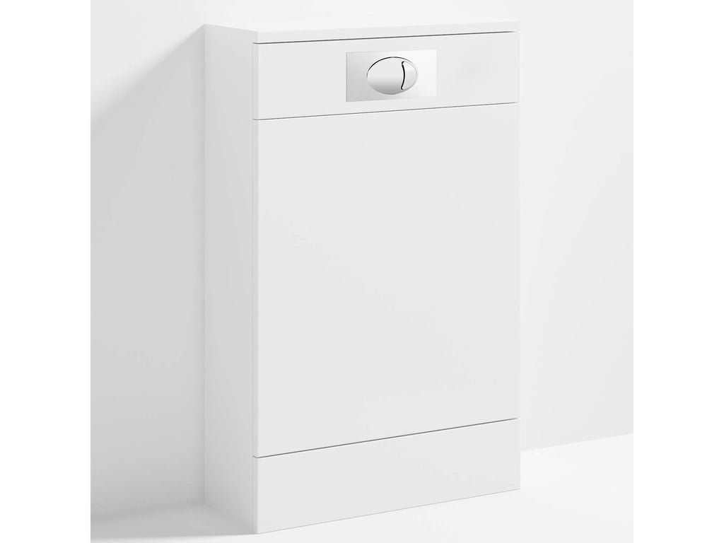 Bubly Bathrooms™ D Shape Back to Wall Toilet with 500mm WC Unit & Universal Concealed Cistern - Chrome Dual Flush Plate