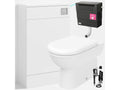 Bubly Bathrooms™ D Shape Back to Wall Toilet with 500mm WC Unit & Universal Concealed Cistern - Chrome Square Dual Flush Plate