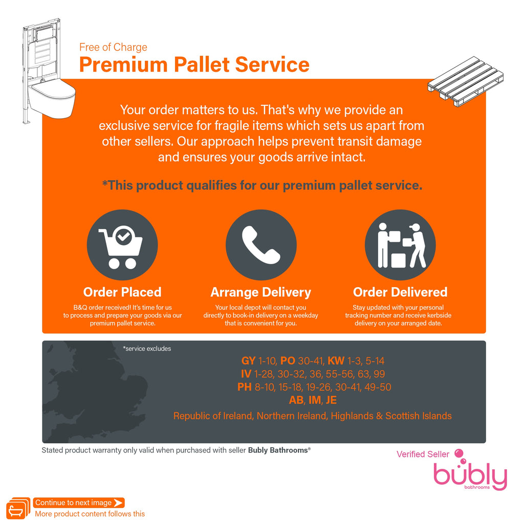Bubly Bathrooms™ D Shape Back to Wall Toilet with 500mm WC Unit & Universal Concealed Cistern - Black Square Dual Flush Plate