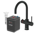 KOGE 98c Boiling Water Tap 3-in-1 Swan Spout Matte Black with Tank and Filter