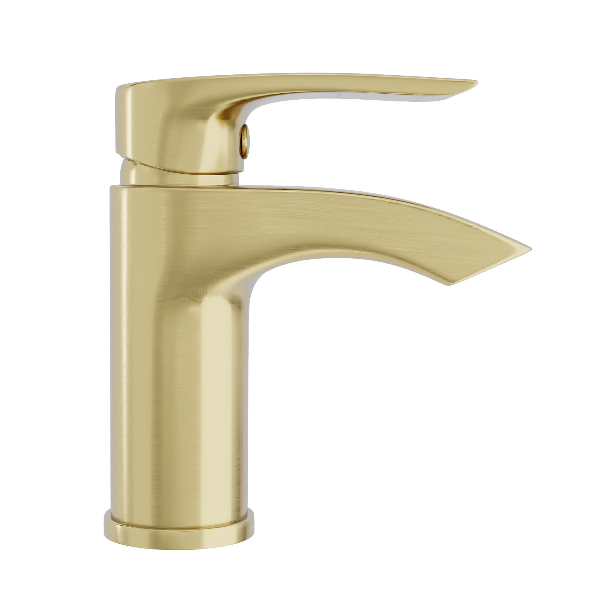 FNX Bathrooms Brushed Brass Waterfall Basin & Bath Filler Tap Pack, Modern, Durable, Easy Fit for DIY