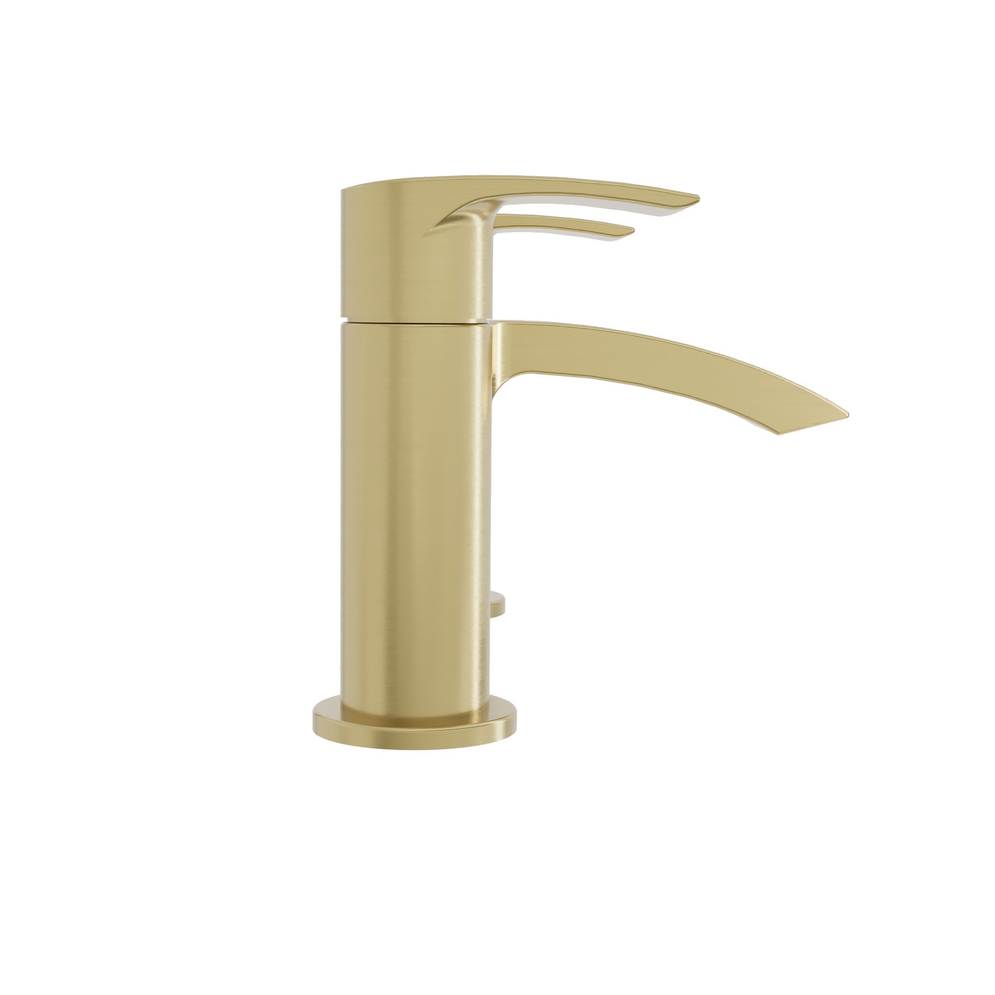 FNX Bathrooms Brushed Brass Waterfall Basin & Bath Filler Tap Pack, Modern, Durable, Easy Fit for DIY