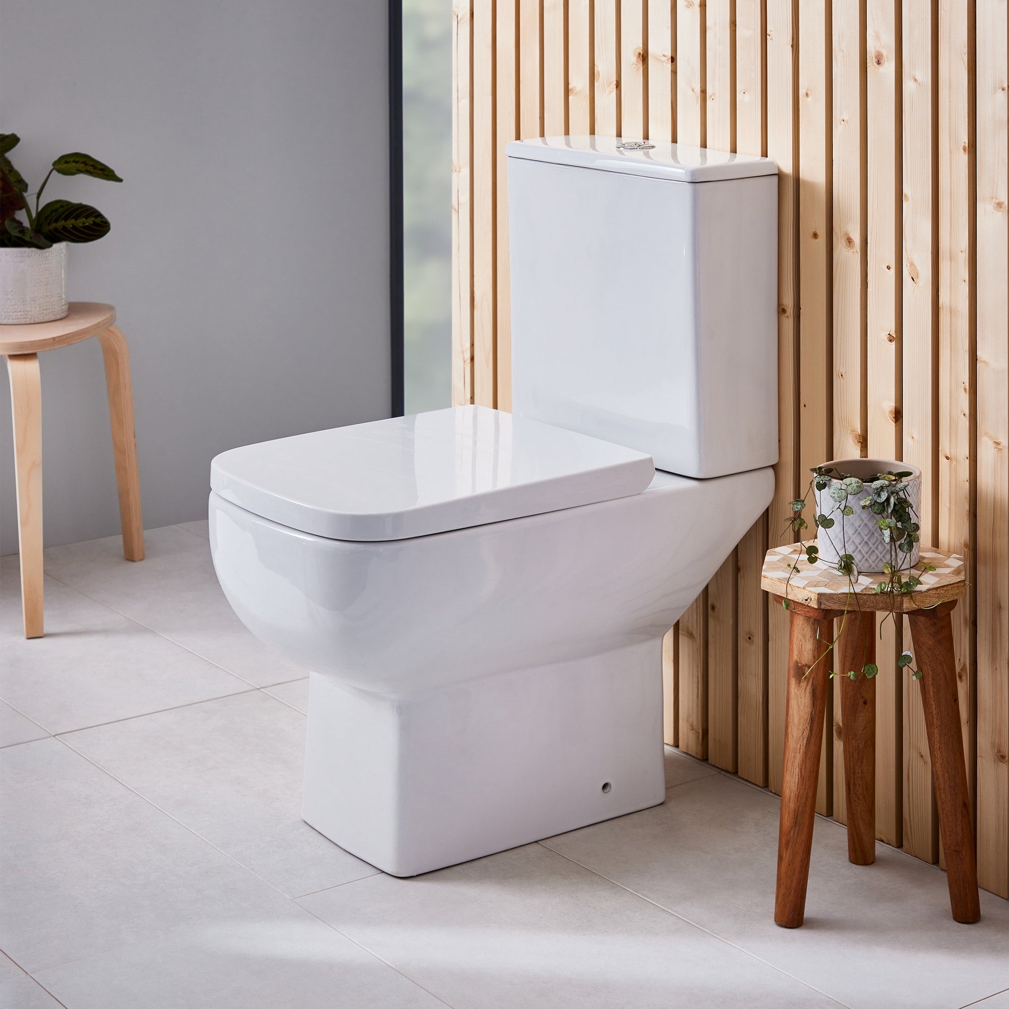 Modern Bathroom Suite 1700 x 700 Bath, Waterproof Front Panel, Close Coupled WC, 2 Door Vanity Unit, Shower & Tap Set
