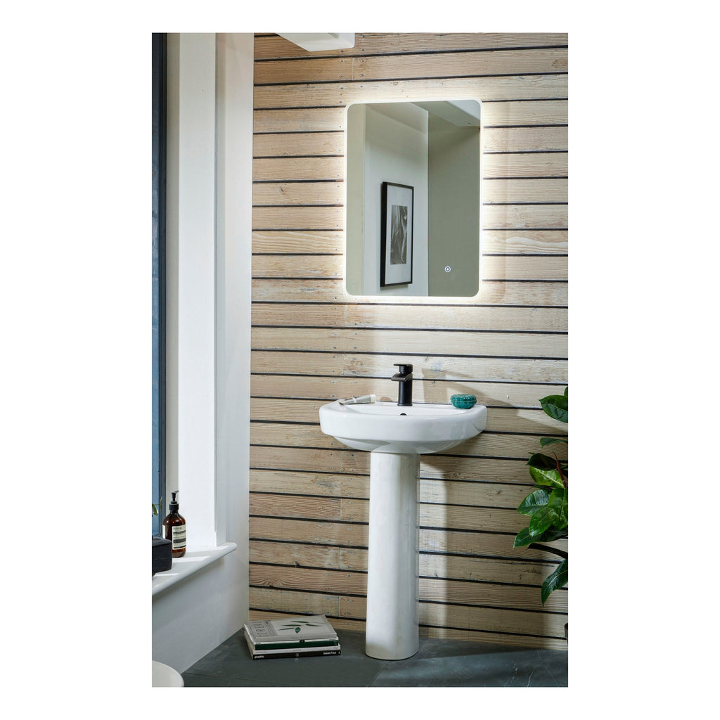 Demist LED Mirror Vertical Potrait Wall Mounted LED Bathroom