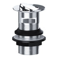 FNX Bathrooms Slotted Basin Waste - Flip-Top Chrome Brass for Overflow Sinks (G 1 1/4" Fitting)