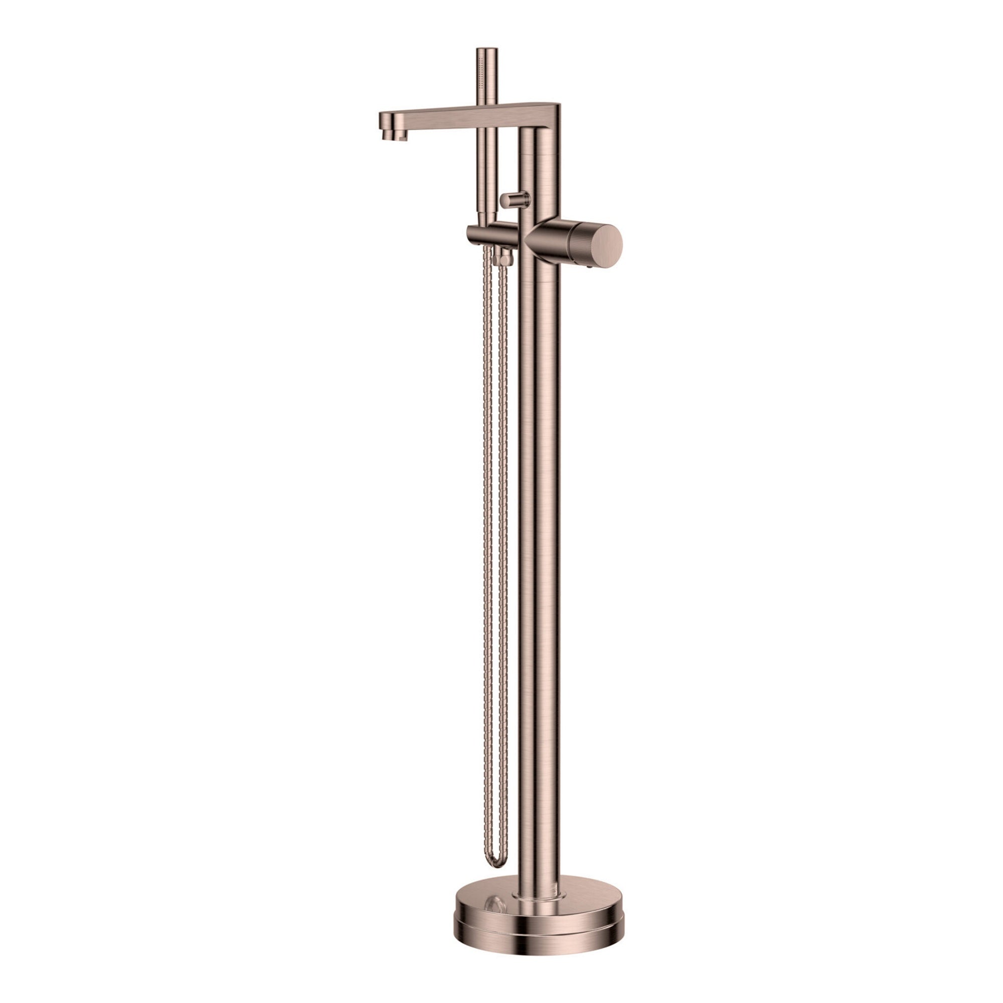 KOKO Freestanding Bath Shower Mixer Tap with Elegant Fluted Handles, Brushed Bronze