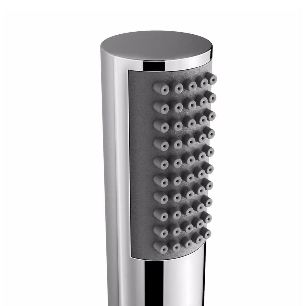 FNX Bathrooms Chrome Minimalist Pencil Shower Head Handset, Universal Fit & Anti-Limescale