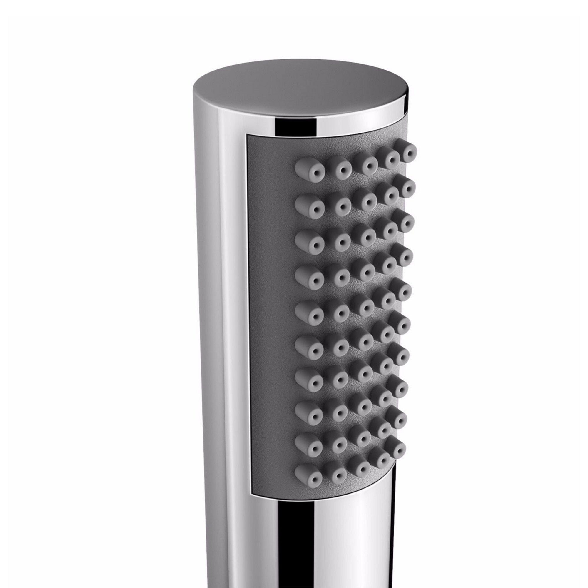 FNX Bathrooms Chrome Minimalist Pencil Shower Head Handset, Universal Fit & Anti-Limescale