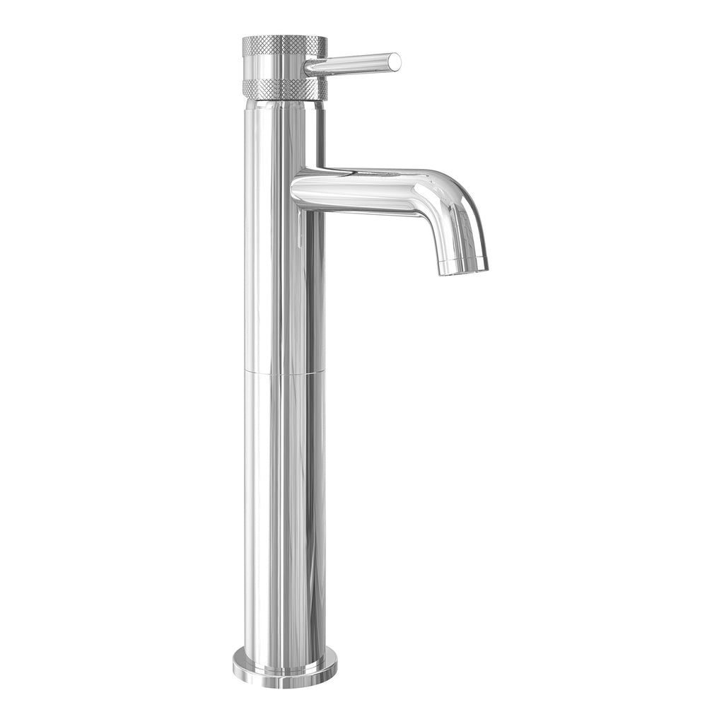 FNX Bathrooms Tall Basin Mono Mixer Tap - Solid Brass with Chrome Finish & Customisable Handles for Modern Bathrooms
