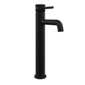 FNX Matt Black Tall Basin Mono Mixer Tap - Solid Brass with Dual Handle Options