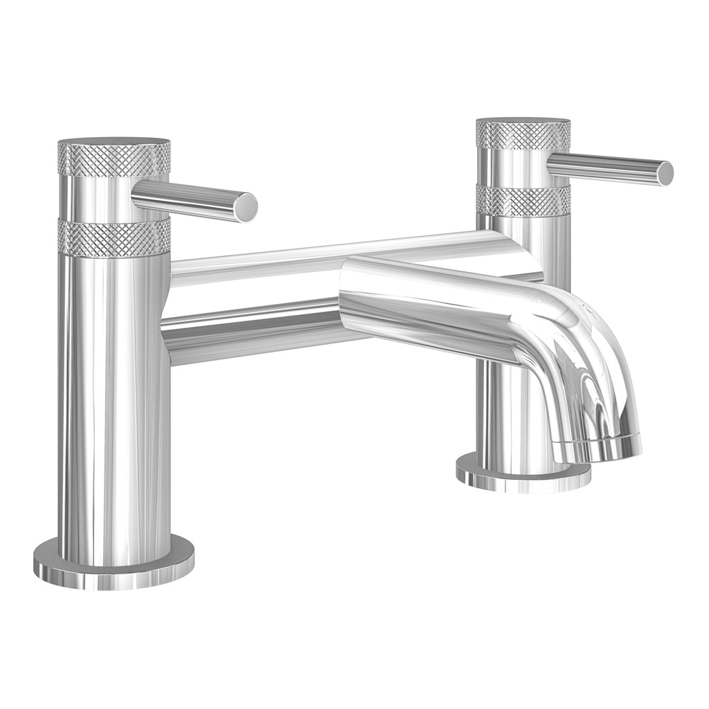 Chrome Thermostatic Rigid Riser Shower, Basin Mixer & Bath Filler Set with Pop-Up Waste, Solid Brass