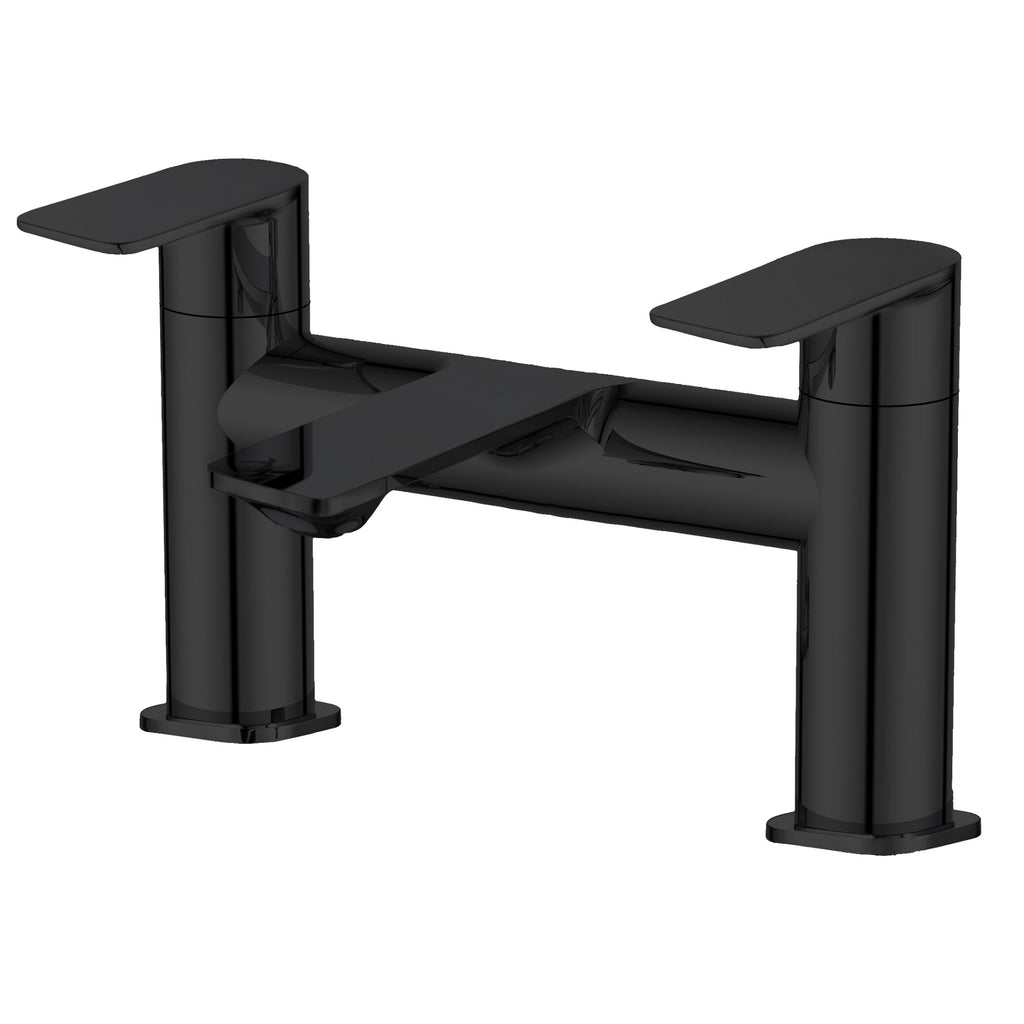 FNX Bathrooms Matt Black Tap Set: Basin Mixer & Bath Filler with Wastes - WRAS Approved, Modern Design