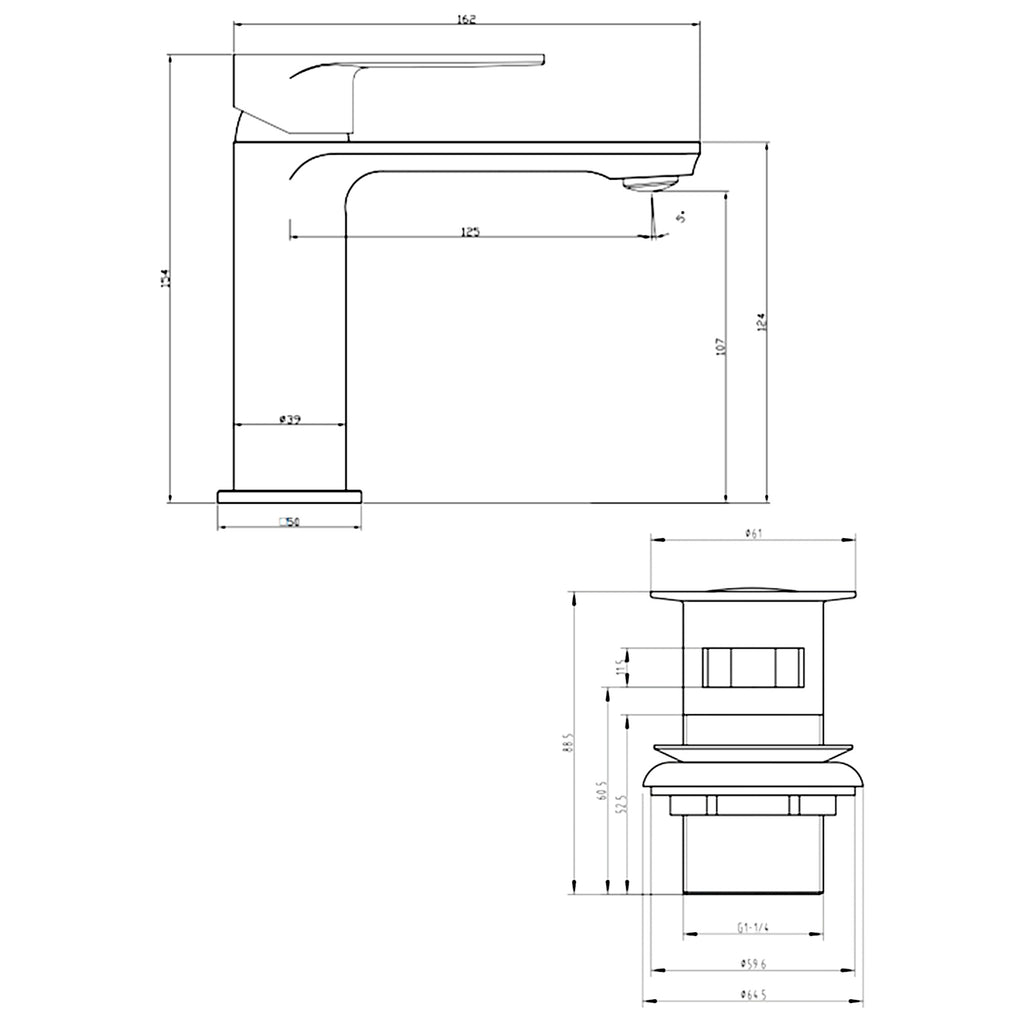 Modern Brushed Brass Basin Mixer & Bath Shower Mixer Tap Set with Matching Wastes - WRAS Approved