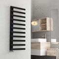 Bubly Bathrooms Mendoza 500x1200mm Matt Black Steel Designer Ladder Towel Rail Radiator
